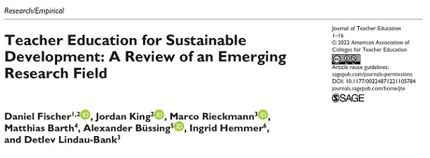 Teacher Education for Sustainable Development: A Review